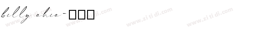 billy ohio字体转换